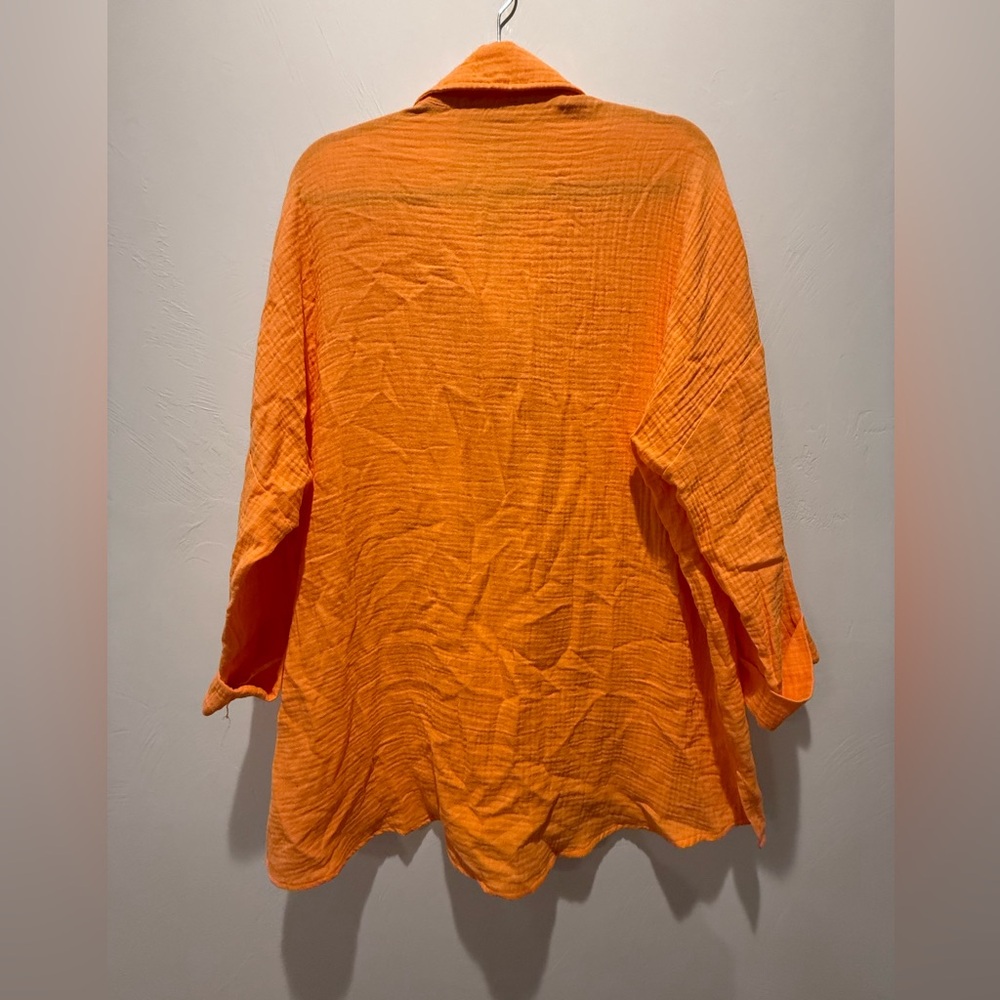 Show Me Your MuMu Vibrant Orange Swim Cover-Up 100% Cotton - Picture 4 of 7